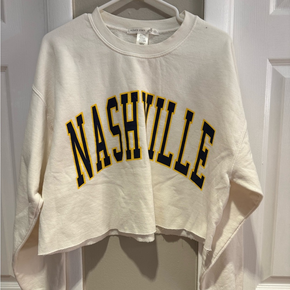 Altar'd State Cream Casual Top